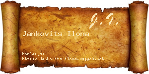 Jankovits Ilona névjegykártya