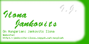 ilona jankovits business card